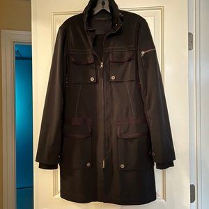 Elie Tahari Vintage Black Raincoat Size M